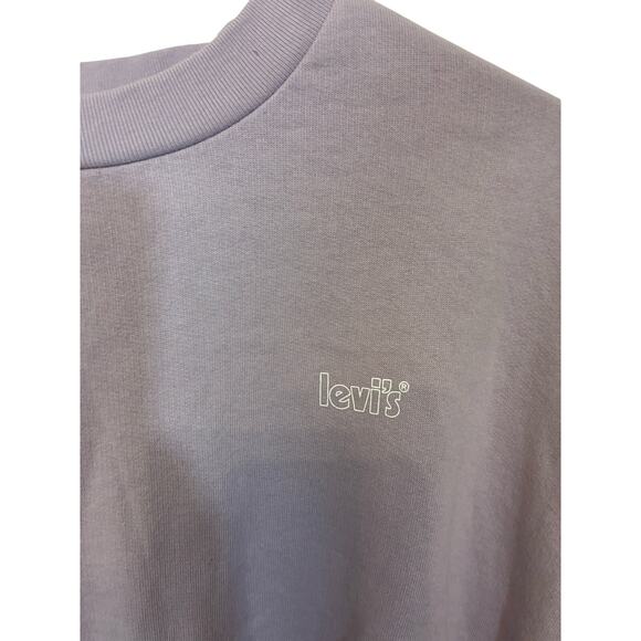 Levi’s Sporty Cinch Sweatshirt Lavender Purple Women’s S Cotton Crew Kidcore - Picture 3 of 7